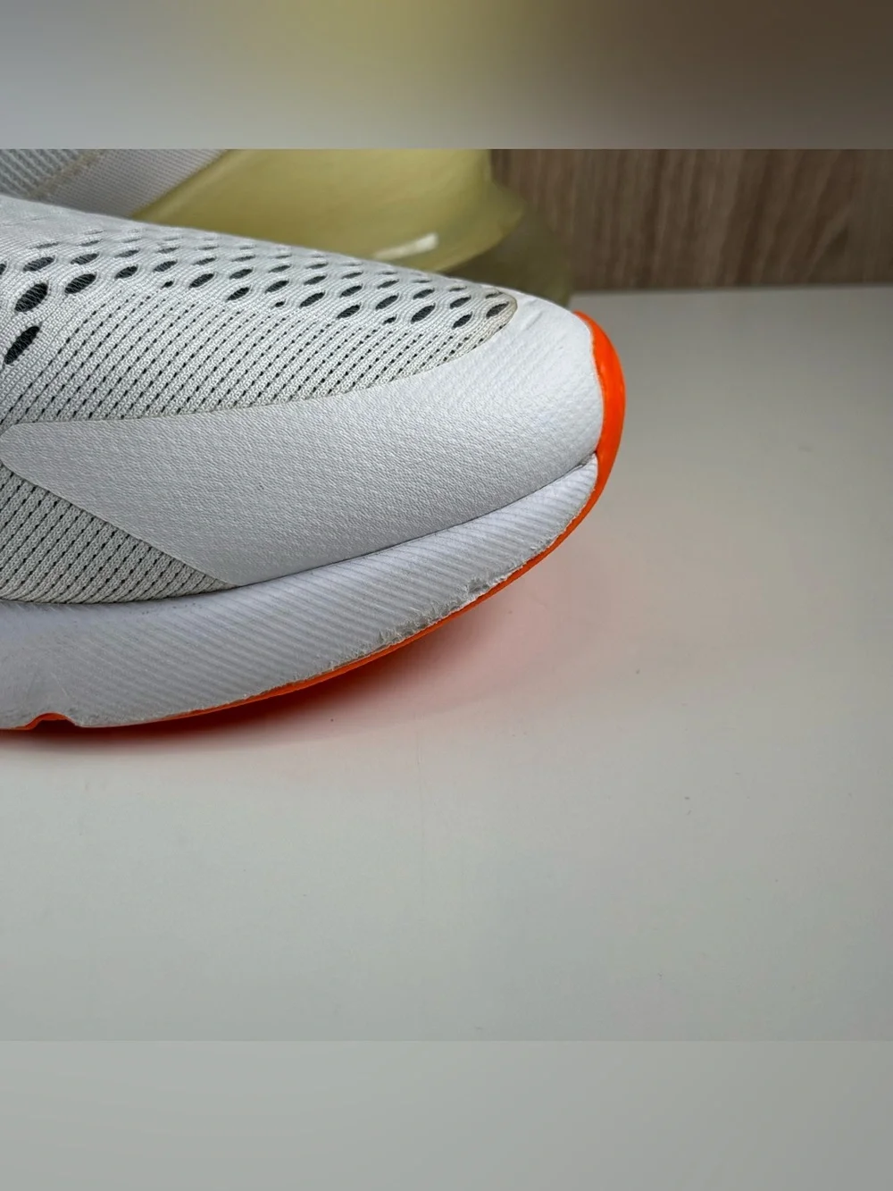 Nike Air Max 270 Just Do It White Total Orange Shoes AH8050-106 Men’s Size 12